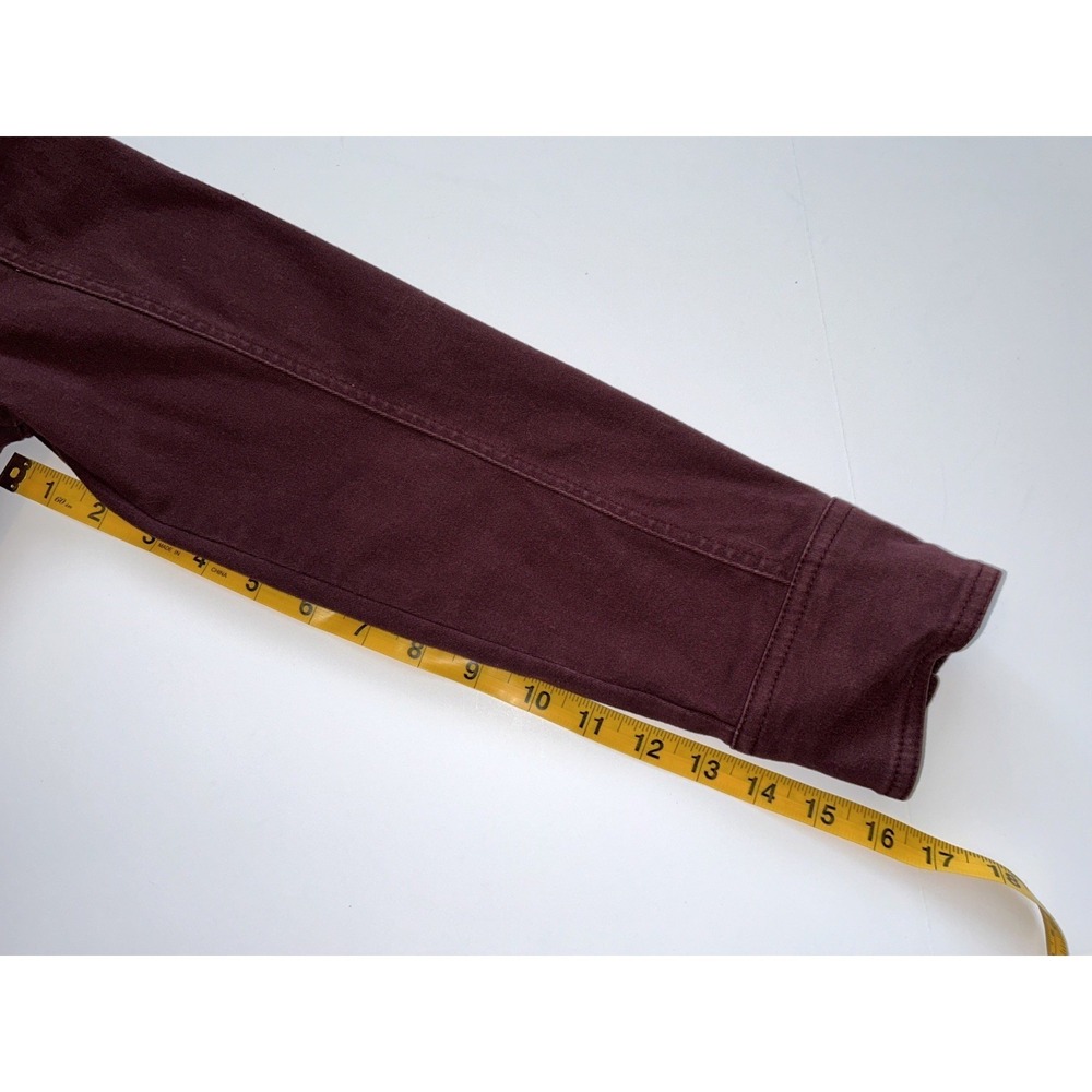 Live A Little LAL Woman's Utility Jacket Medium Petite Button Cotton Wine Color - Picture 13 of 15